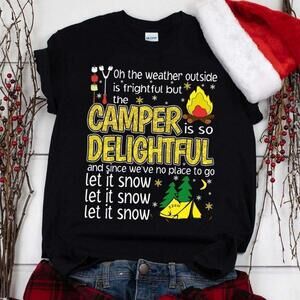 Camper Christmas Holiday Cozy Graphic Unisex T-Shirt